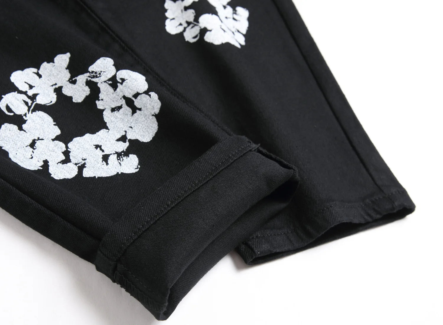 "Flower Bomb" Denim Pants