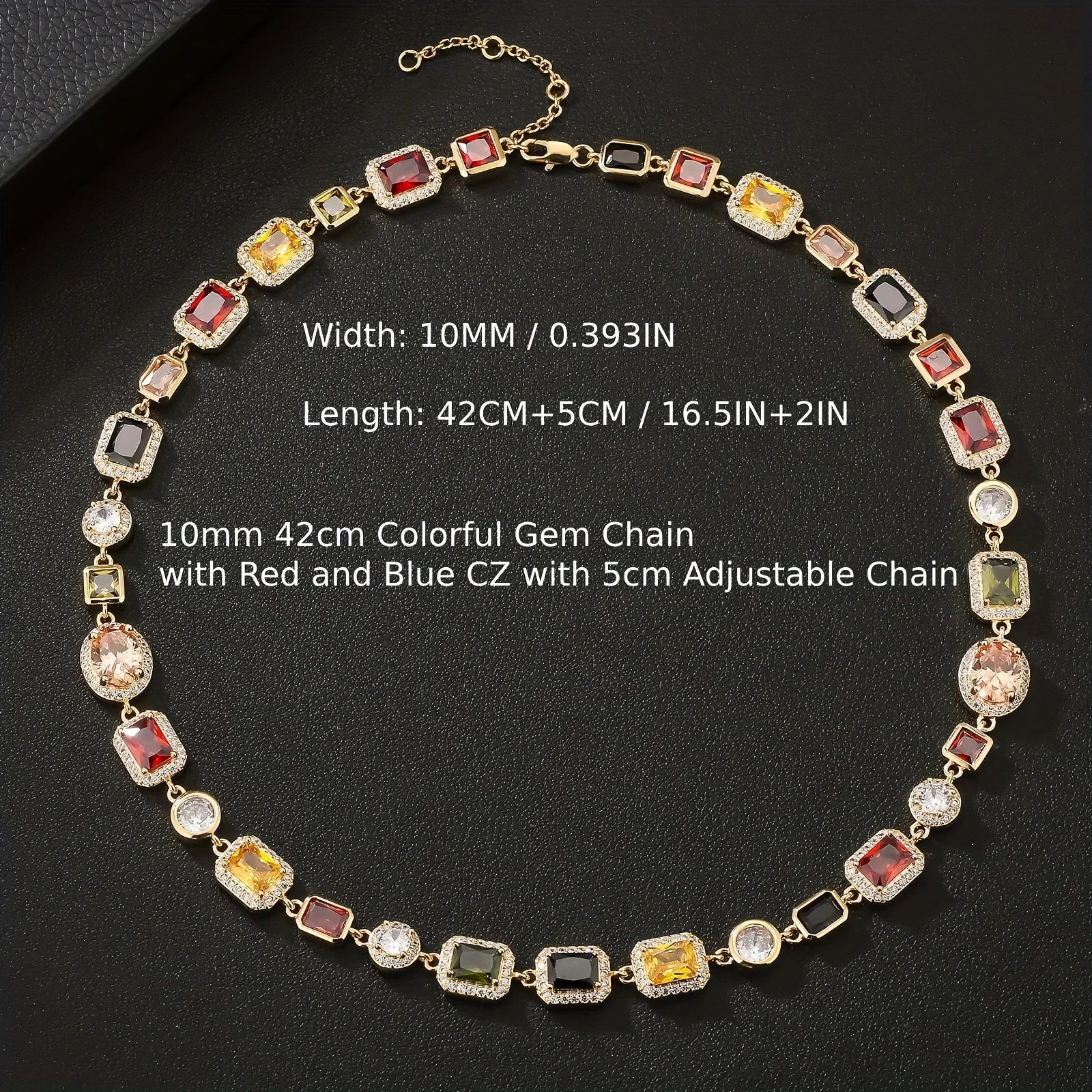 Multi-colored Gemstone necklace and bracelet