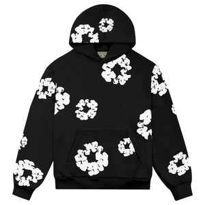 Hip Hop Hoodie Skull Kapok Print Hoodie Y2K Fashion Retro Street Trend Pullover Men Clothing Fall Winter Long Sleeve Streetwears