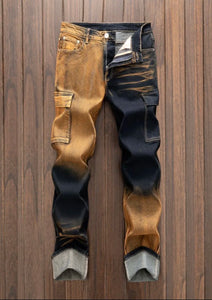 "Black and Tan" vintage two tone style men's jeans