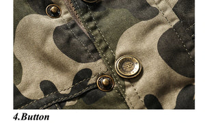 Camouflage faux fur Tactical Hooded Coat