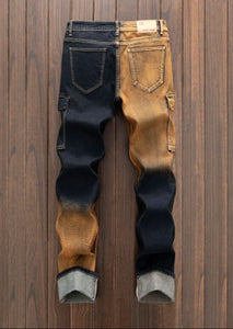 "Black and Tan" vintage two tone style men's jeans