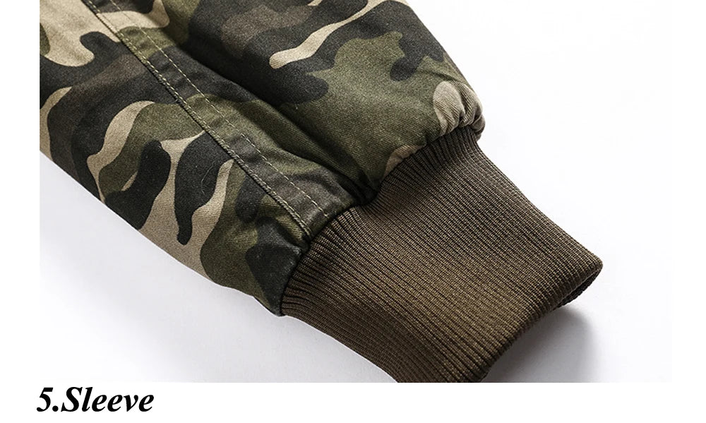 Camouflage faux fur Tactical Hooded Coat