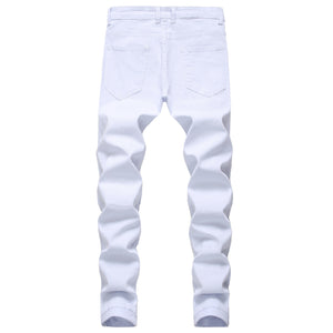 Men's distressed White Jeans slim fit