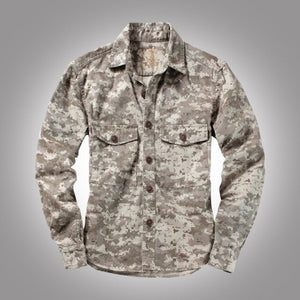 Men Camouflage Long Sleeve buttons down