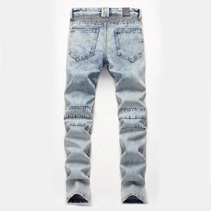 Mens Stretch Slim Fit Ripped Jeans